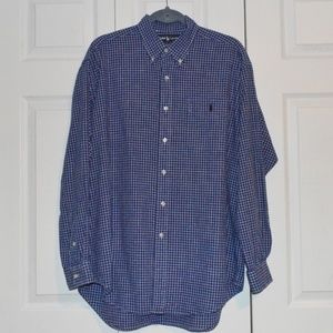 Ralph Lauren L Blake Blue White Check L/S Shirt